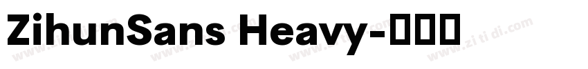 ZihunSans Heavy字体转换